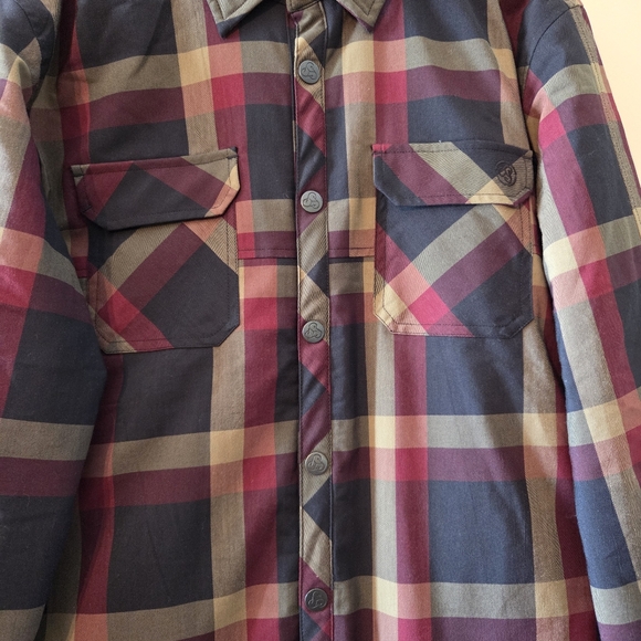 Sombrio Vagabond Men's Plush Insulated Plaid Button Down Flannel Shirt Sz Large - Picture 5 of 16